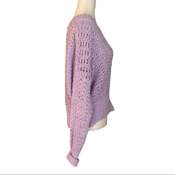 Free People Best of You Cropped Lavender Sweater - S - Picture 7 of 14